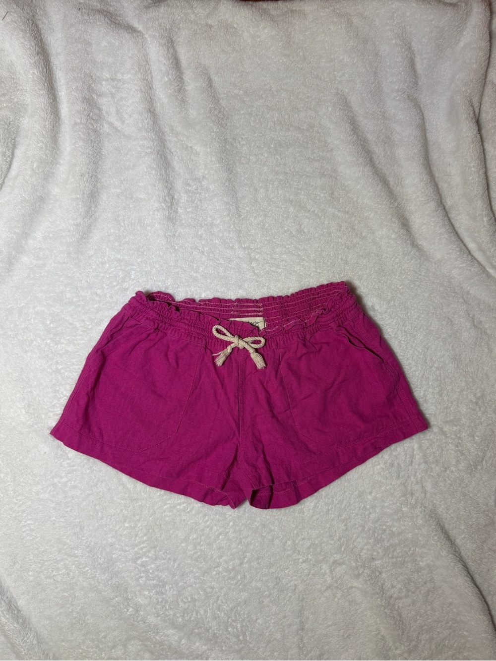 Women’s Magenta Drawstring Lounge Shorts
